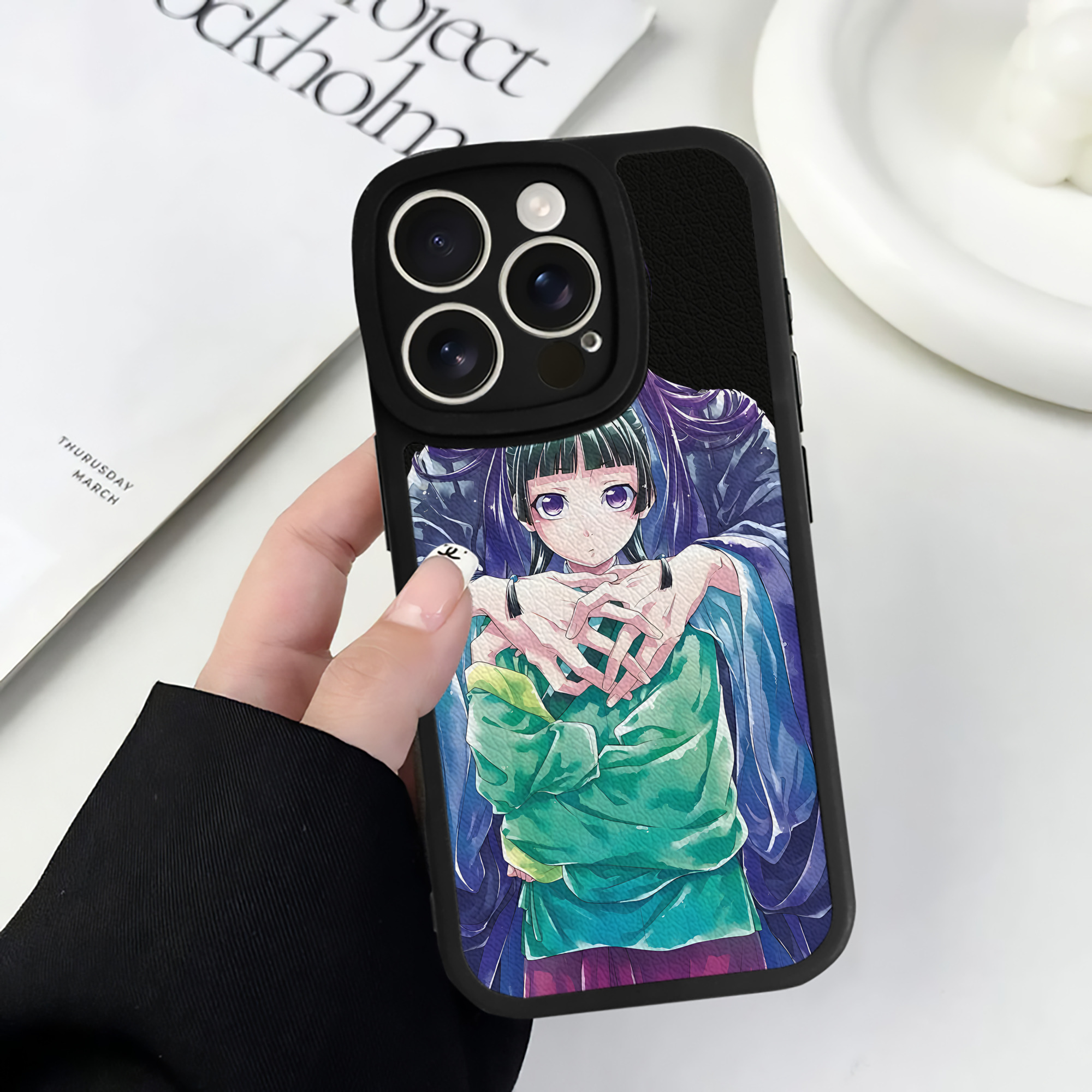（画像用） 薬屋のひとりごと The Apothecary Diaries 【iPhone 16シリーズ対応】シリコンスマホケース（レザー調） 材質：シリコン